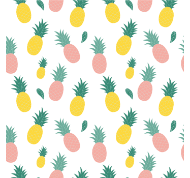 Kitchen blind with pineapple pattern fruit design - TenStickers