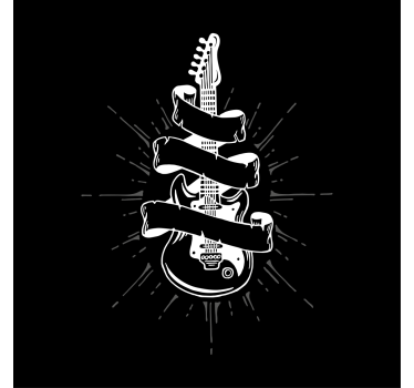 Living room blind guitar style design - TenStickers