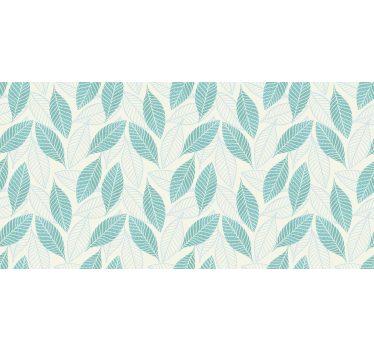 Living room blind with artistic abstract leaves pattern - TenStickers