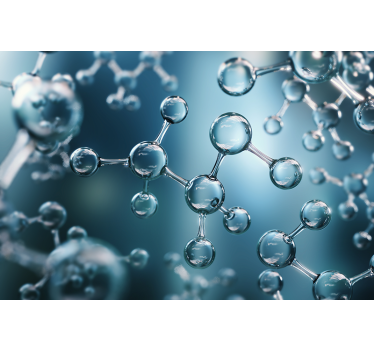 Living room blind with 3d molecule atom effect - TenStickers