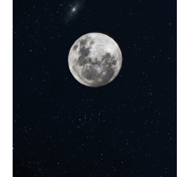 Living room blind grey moon in outer space - TenStickers