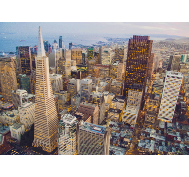 Living room blind inspired by san francisco's skyline - TenStickers