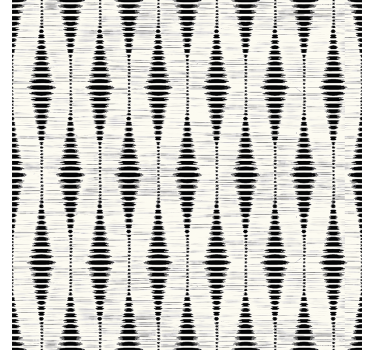 Modern blind black rabaul ikat design - TenStickers