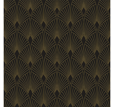 Modern blind gilded art deco fan - TenStickers