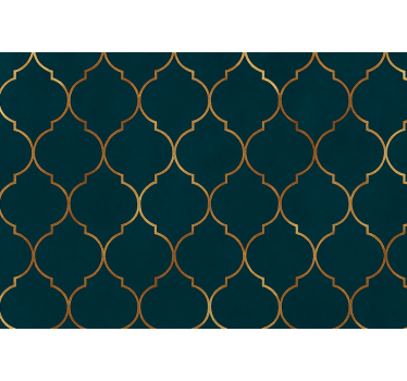 Modern blind in golden moroccan design - TenStickers