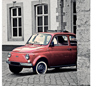 Living room blind vintage old fiat 500 style - TenStickers