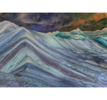 Living room blind colourful sand vinicunca - TenStickers