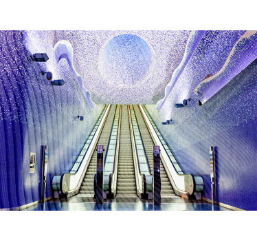 Living room blind inspired by naples metro station - TenStickers