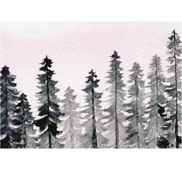 Living room blind in watercolor wood forest grey - TenStickers