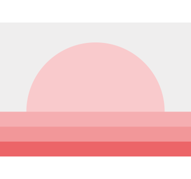 Pink 70s sunset living room blind - TenStickers