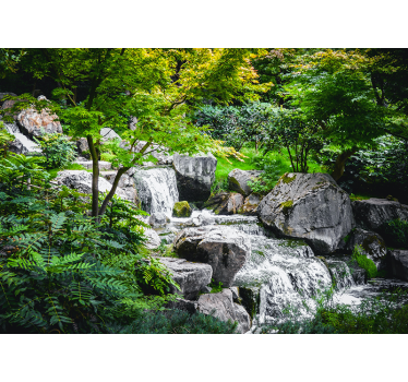 Living room blind relaxing waterfall design - TenStickers