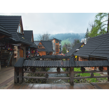 Living room blind zakopane street design - TenStickers