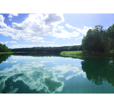 Living room blind polish mazury lake design - TenStickers