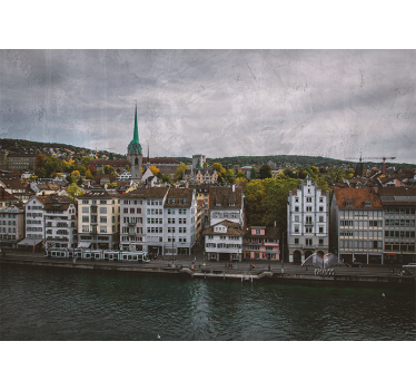 Living room blind zürich lakeside homes - TenStickers