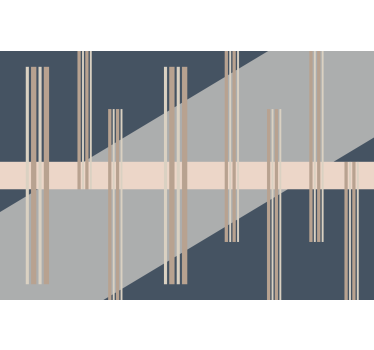 Living room blind in grey abstract mid-century style - TenStickers