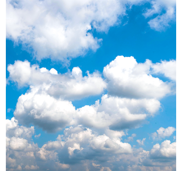 Living room blind beautiful blue sky with clouds - TenStickers