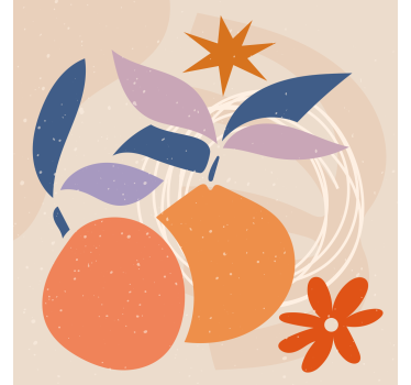 Minimalistic abstract fruit design living room blind - TenStickers