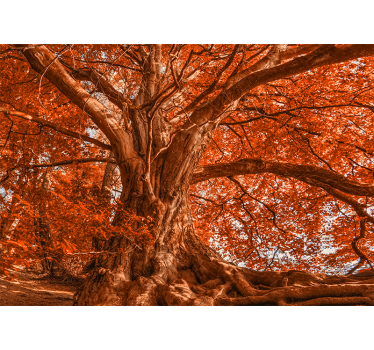 Living room blind big beautiful autumn tree - TenStickers
