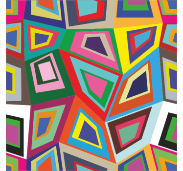 Vintage roller blind in colorful irregular squares - TenStickers