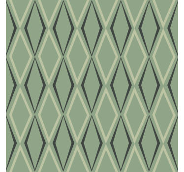 Vintage roller blind in 1930s green diamonds - TenStickers