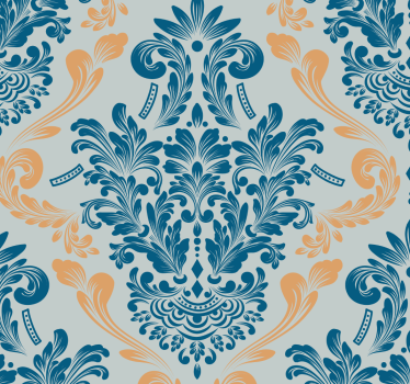 Vintage roller blind with elegant flourish design - TenStickers