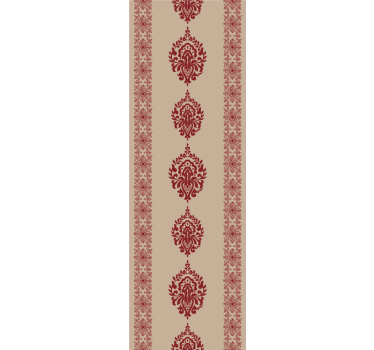 Vintage roller blind with elegant red patterns - TenStickers
