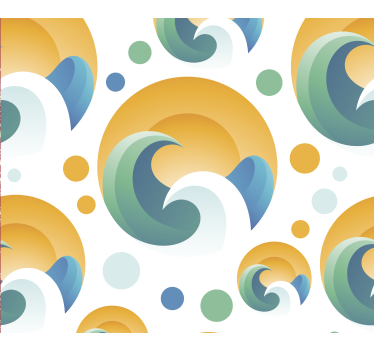 Vintage roller blind with 70s sun design - TenStickers