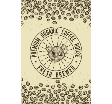 Premium Organic Coffee House kitchen blind - TenStickers