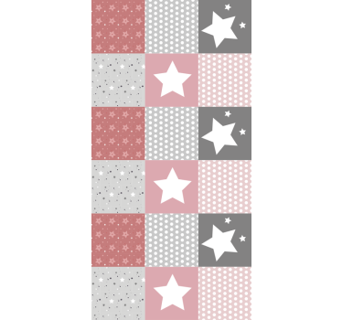 Patchwork Star Pattern nursery blind - TenStickers