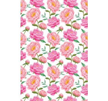 Pink flower Classic roller blind - TenStickers