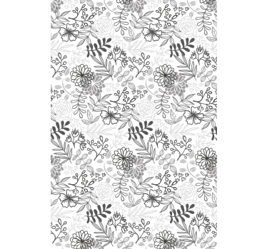 Grey Flower kitchen blind - TenStickers