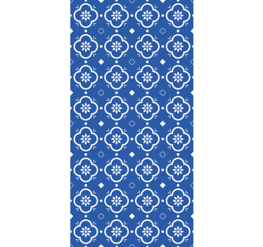 Navy tiles effect pattern blind - TenStickers