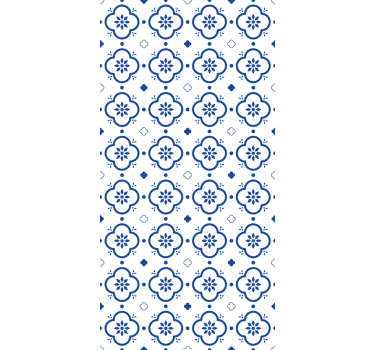 Blue tiles effect pattern blind - TenStickers