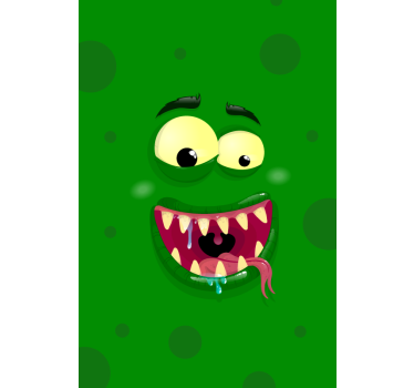 Green Monster funky roller blind - TenStickers