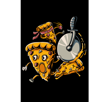 Pizza Fun dining room blind - TenStickers