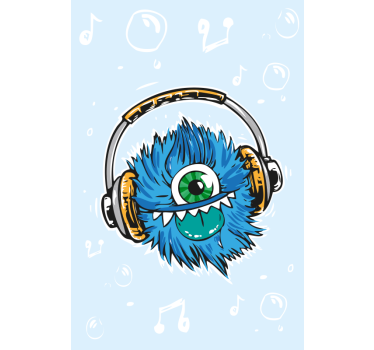 Monster Headphones funky roller blind - TenStickers