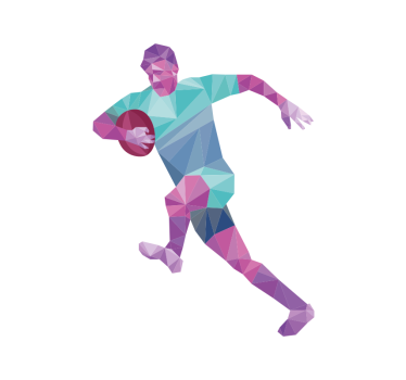 Rugby player sports blind - TenStickers
