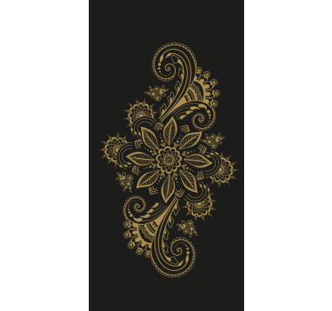 Intricate Golden Florals flower blind - TenStickers