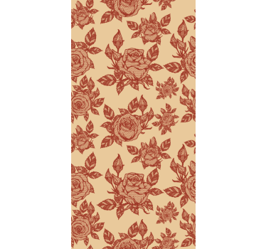 rose lace design Living room roller blind - TenStickers