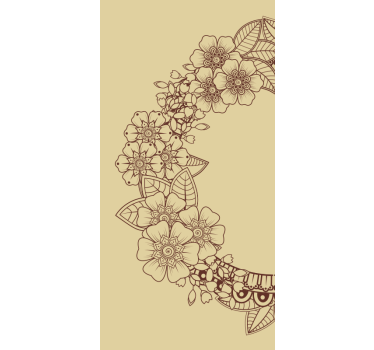 Floral Outline Design flower blind - TenStickers