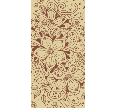 Floral Paisley Pattern rustic blind - TenStickers