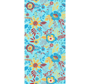 Botanical Pattern Display flower blind - TenStickers