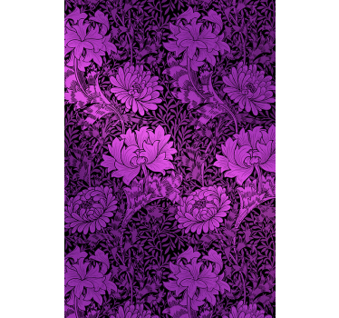 Purple botanical motif flower blind - TenStickers