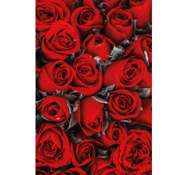 Red roses romantic Flower roller blind - TenStickers