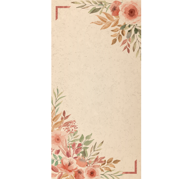 Charming beige border flower blind - TenStickers