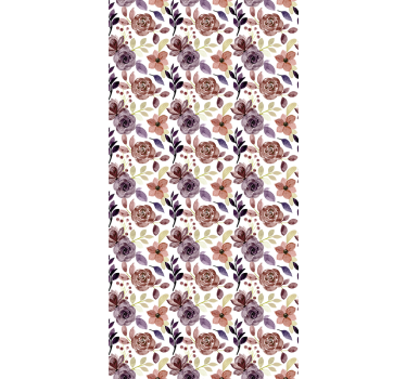 Vintage flower design Flower roller blind - TenStickers