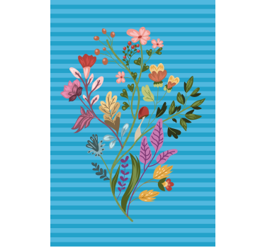 Botanical arrangement flower blind - TenStickers