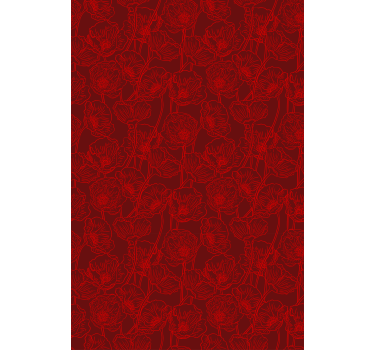 Intricate red pattern flower blind - TenStickers