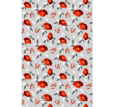 Red grey pattern flower blind - TenStickers