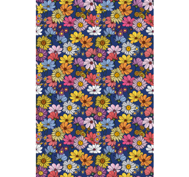 Colourful pattern Flowers and plant roller blind - TenStickers